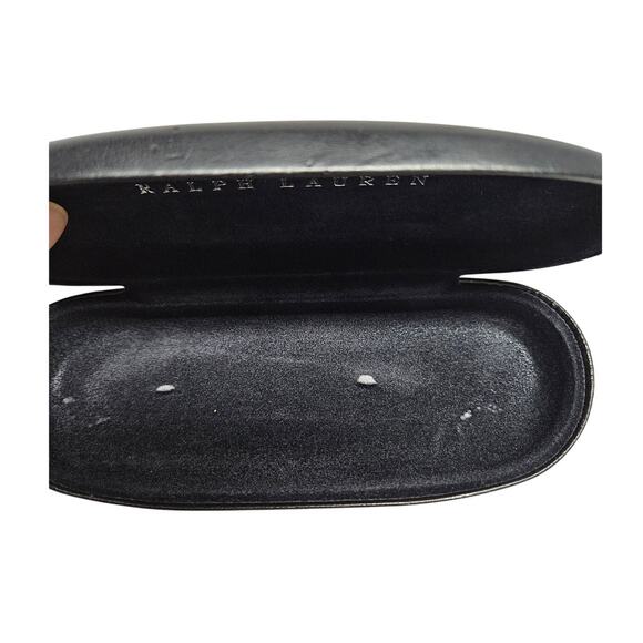 Designer Eyeglass Case RALPH LAUREN Hard Shell Lined Black Sunglass Holder - Picture 4 of 5